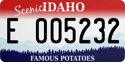 ID license plate E005232