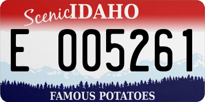 ID license plate E005261