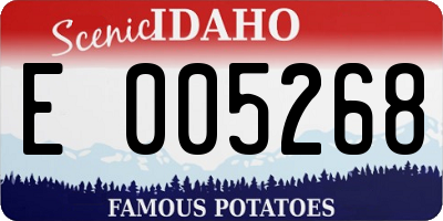 ID license plate E005268