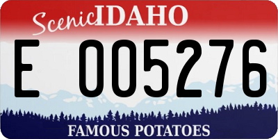 ID license plate E005276