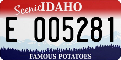 ID license plate E005281