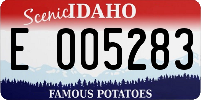 ID license plate E005283