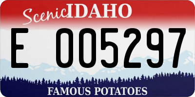 ID license plate E005297