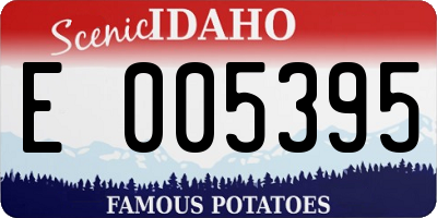 ID license plate E005395