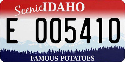 ID license plate E005410