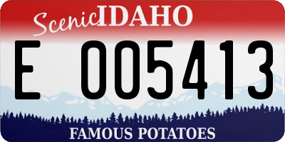 ID license plate E005413