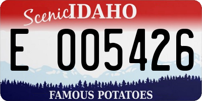 ID license plate E005426