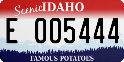 ID license plate E005444
