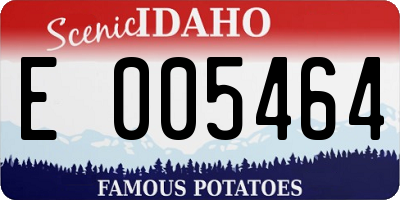 ID license plate E005464