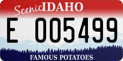 ID license plate E005499