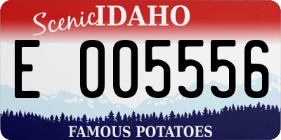 ID license plate E005556