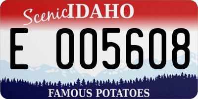 ID license plate E005608