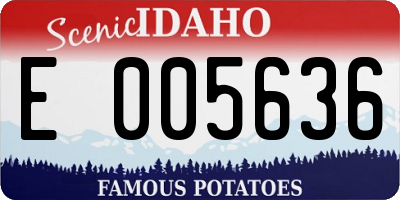 ID license plate E005636
