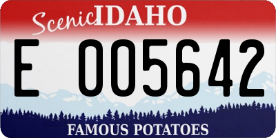 ID license plate E005642