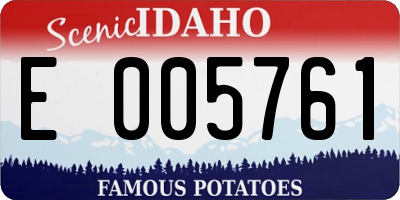 ID license plate E005761