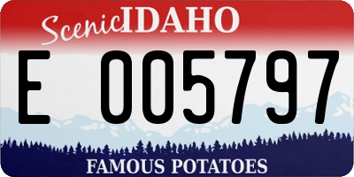 ID license plate E005797