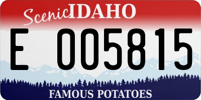 ID license plate E005815