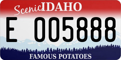 ID license plate E005888
