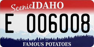 ID license plate E006008