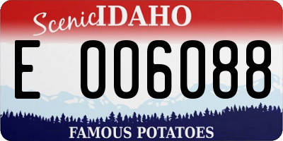 ID license plate E006088
