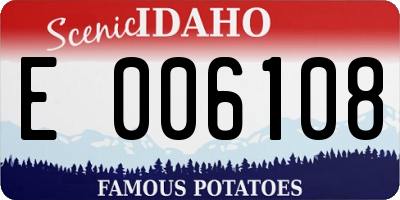 ID license plate E006108