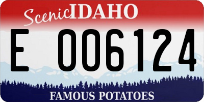 ID license plate E006124