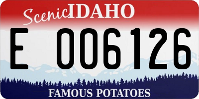ID license plate E006126