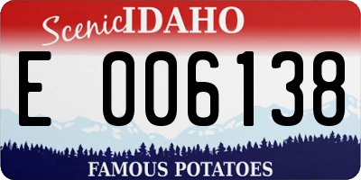 ID license plate E006138