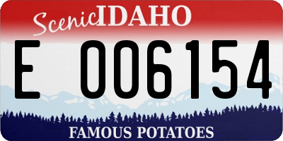 ID license plate E006154