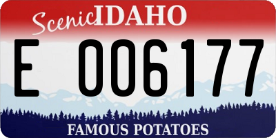 ID license plate E006177
