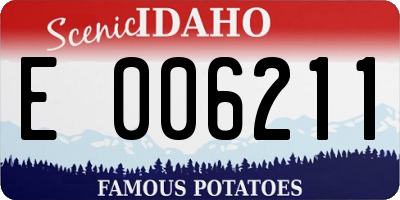 ID license plate E006211