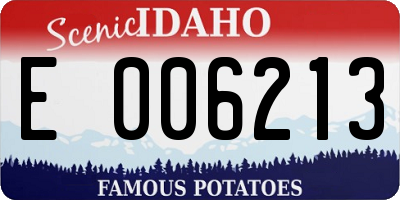 ID license plate E006213