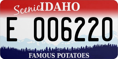 ID license plate E006220