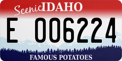 ID license plate E006224