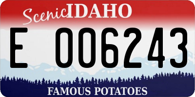 ID license plate E006243