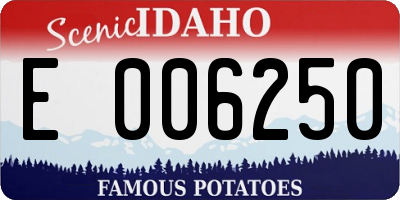ID license plate E006250