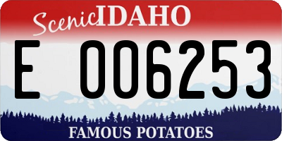 ID license plate E006253