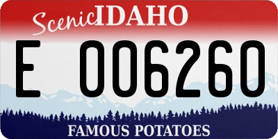 ID license plate E006260