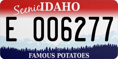 ID license plate E006277