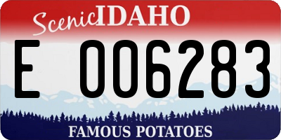 ID license plate E006283