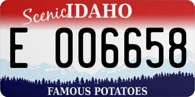 ID license plate E006658
