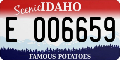 ID license plate E006659