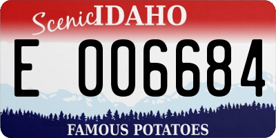 ID license plate E006684