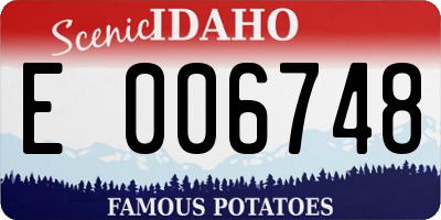ID license plate E006748