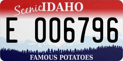 ID license plate E006796
