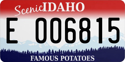 ID license plate E006815