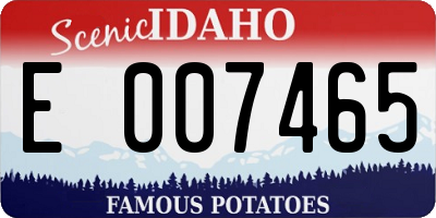 ID license plate E007465