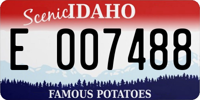 ID license plate E007488