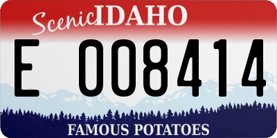 ID license plate E008414