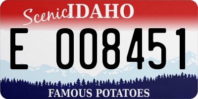 ID license plate E008451